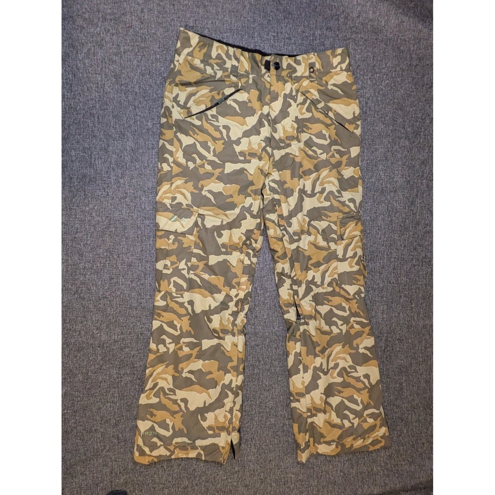 RPZN Ski / Snowboarding Camo Pants Men's Medium Green‎ Insulated Waterproof 10k